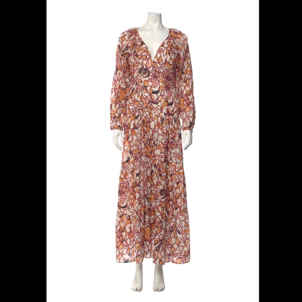 ALC Printed Long Cotton Maxi Dress Size 4